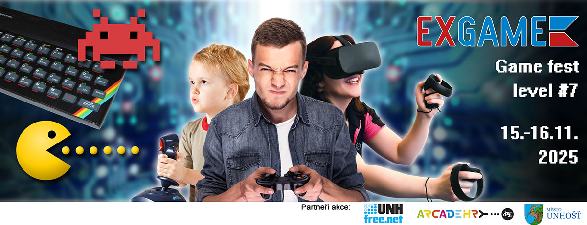 Exgame 2025 - titulní obrázek výstavy počítačových her